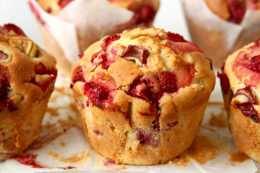 Erdbeer-Rhabarber Muffin